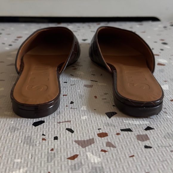 Staud Brown Croc Flat Mules Size 38 - Picture 7 of 8